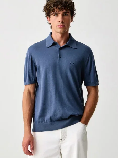 Tricou polo Armani Exchange albastru