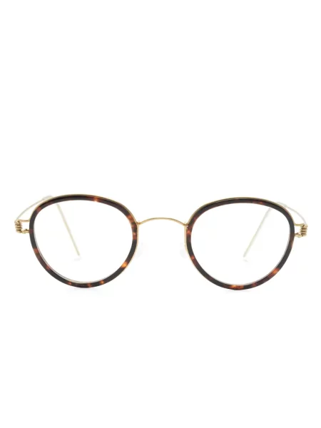 Ochelari de soare Lindberg cu imprimeu geometric auriu