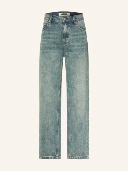 Woodbird Džíny Wbleroy Volný Střih S Zužujícími Se Nohavicemi washed mid blue modré