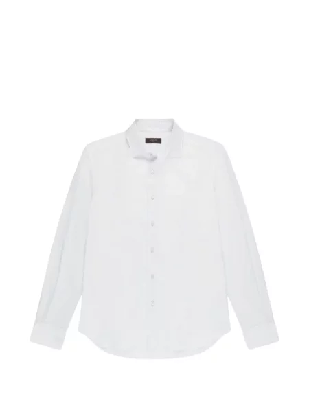 Cămașă Glanshirt din țesătură twill alb