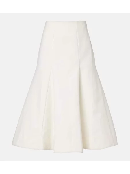 Fustă midi Róhe până la genunchi alb