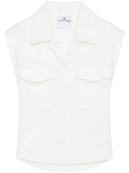 Koszula Courreges bez rękawów biała