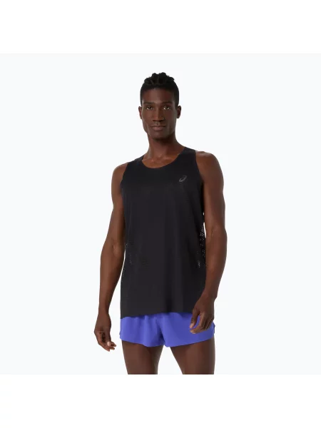 Tricou de alergare pentru bărbați ASICS Metarun Singlet performance black negru
