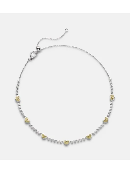 Ogrlica Kamyen z vzorcem srca bela