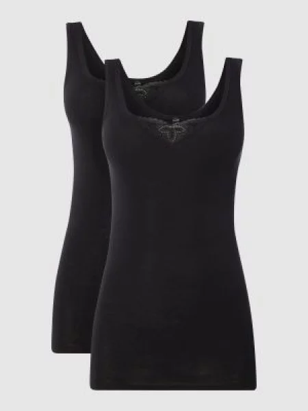 Koszulka na ramiączkach z koronką w zestawie 2 szt. Schiesser