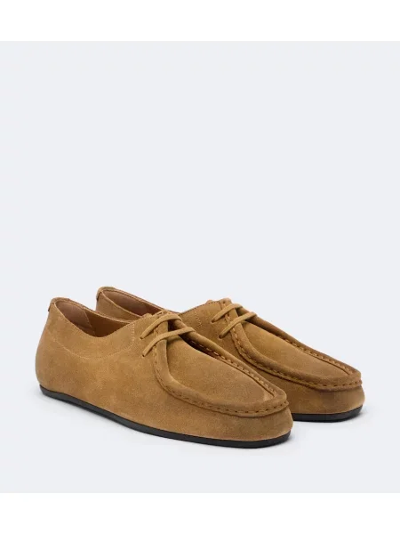Mocasini Jil Sander din piele de căprioară maro