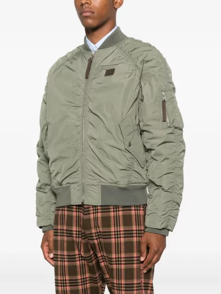 Яке тип бомбър Moschino с волани зелено