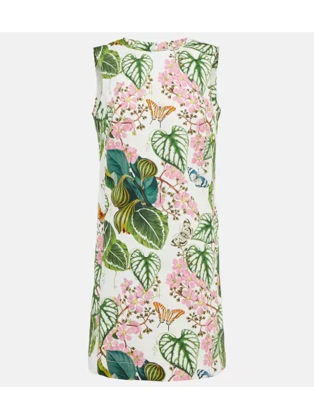 Cvetlična obleka Oscar De La Renta s cvetličnim vzorcem