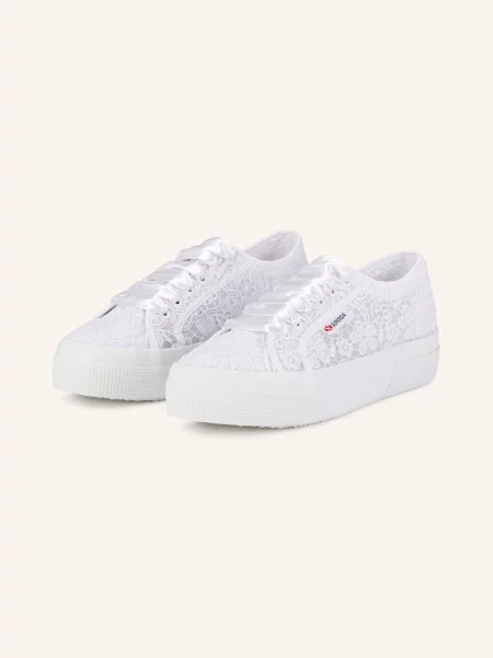 Sneakersy Superga w kwiatki białe