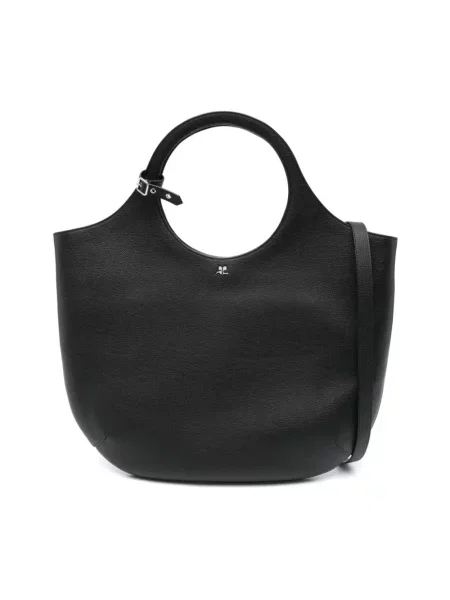 Torebka skórzana Courreges skórzana czarna