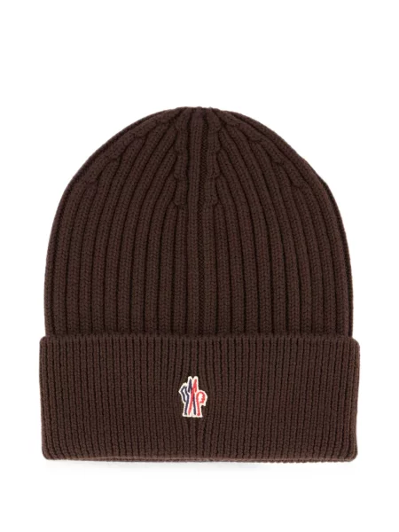 Căciulă Moncler Grenoble tricotate cu autograf maro