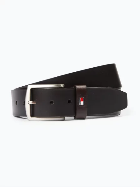 Tommy Hilfiger skórzany Mężczyźni skóra jednolity 90 brązowy