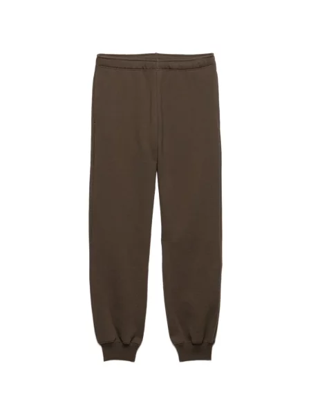 Pantaloni Prada din fleece maro