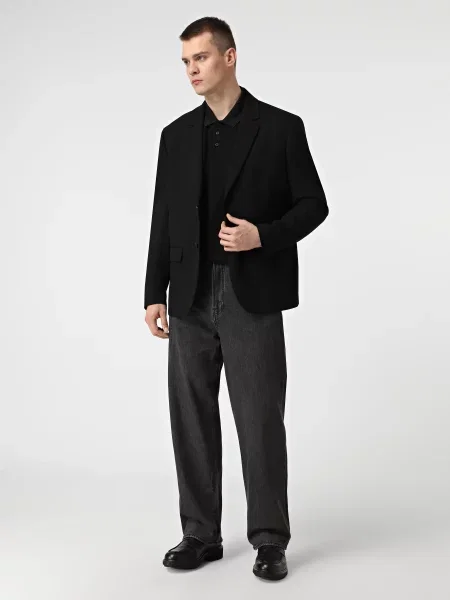 Блейзер Armani Exchange поліестер/віскоза чорний