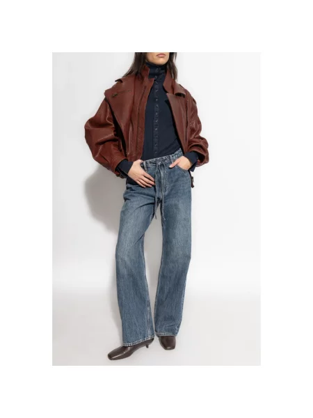 Jeansy straight leg Rag & Bone niebieskie