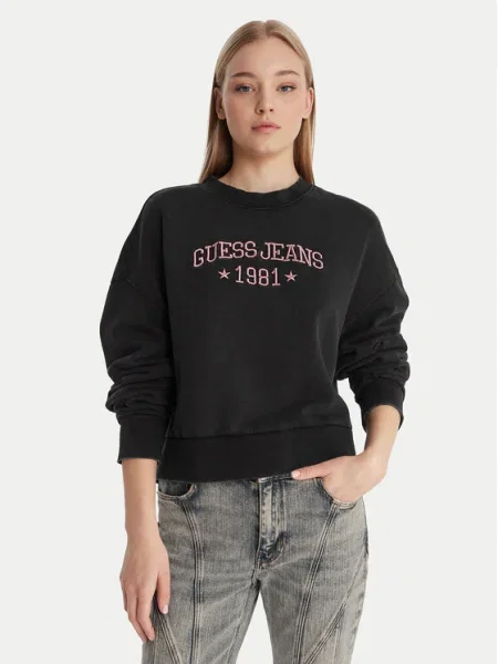 Guess Jeans Суитшърт черен