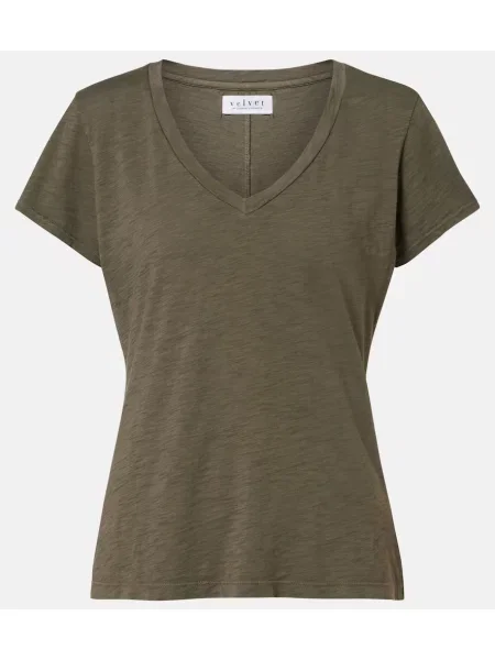 Tricou Velvet de catifea verde