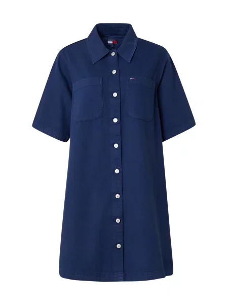 Tommy Jeans Rochie tip bluză denim albastru
