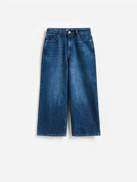 Reserved Fustă-pantalon din denim bleumarin