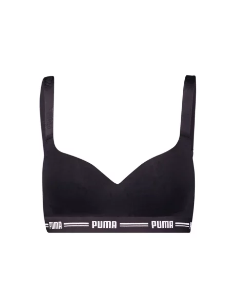 Biustonosz typu bralette z z logo Puma czarny