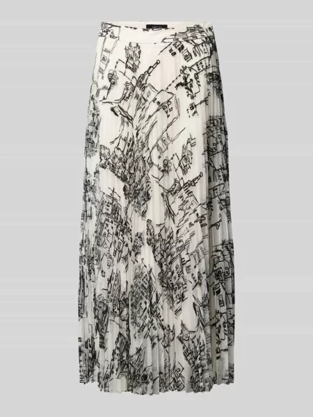 Spódnica midi ze wzorem na całej powierzchni Marc Cain