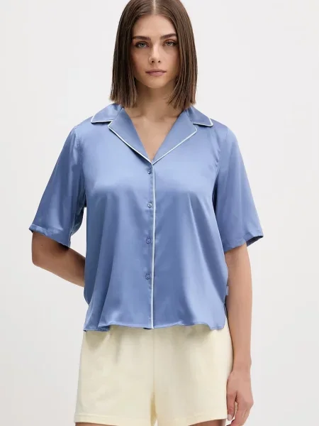 Calvin Klein Underwear koszula piżamowa niebieska
