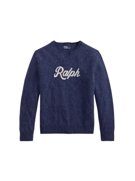 Dzianinowy sweter Ralph Lauren niebieski