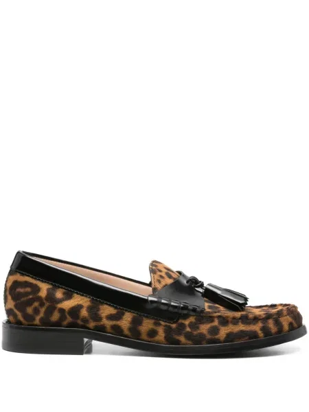 Leopardí loafers Stuart Weitzman s potiskem hnědé