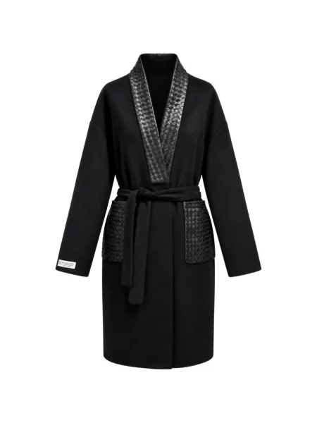 Cu centură palton Poche Paris negru