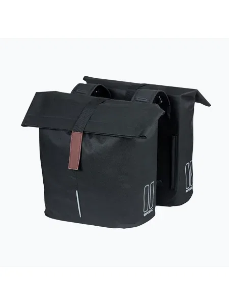Basil Bloom City Double Bag kerékpártartó táska Méret: 32 L fekete