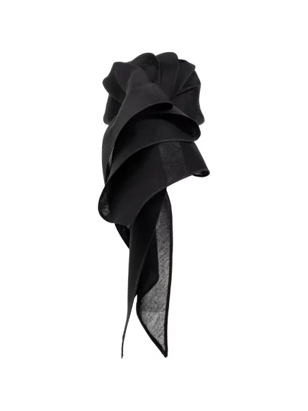 Șapcă Balenciaga de mătase drapată negru