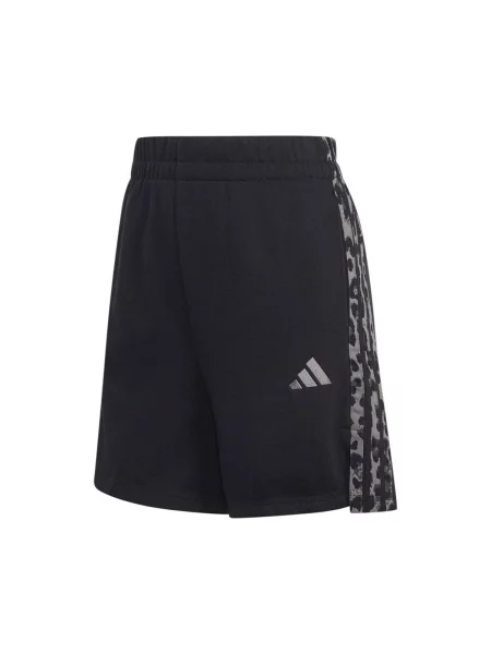 Adidas sportske kratke hlače za žene s pamukom Leopard Pack crna