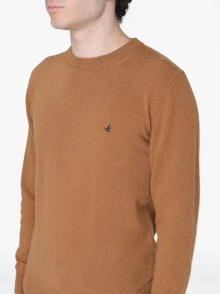 Pulover Brooksfield cu broderie de lână maro