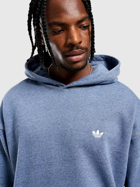 Adidas Bluza Z Kapturem Trefoil Essentials Mel Ls niebieska