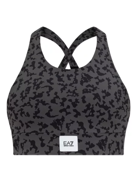 Top Ea7 Emporio Armani cu imagine cu model leopard gri