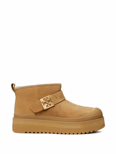 Botine Tory Burch cu platformă din piele de oaie