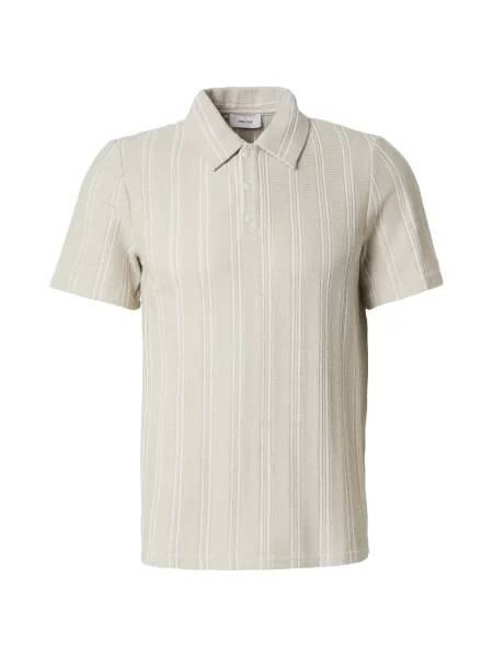 DAN FOX APPAREL Tricou Kjell bej / murdar alb
