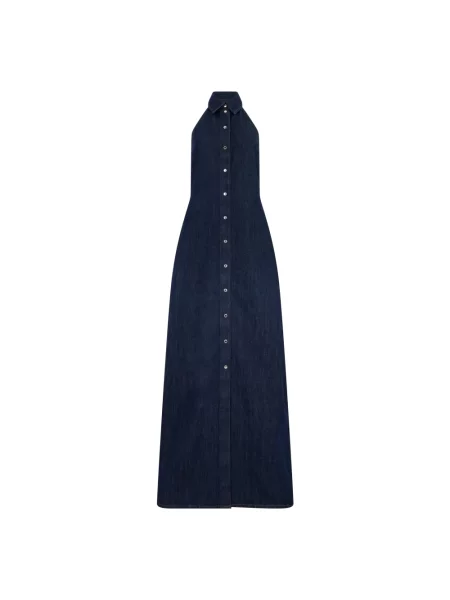 Długa sukienka jeansowa 7 For All Mankind niebieska