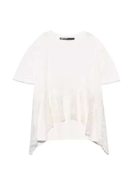 Tricou Bimba Y Lola din dantelă alb