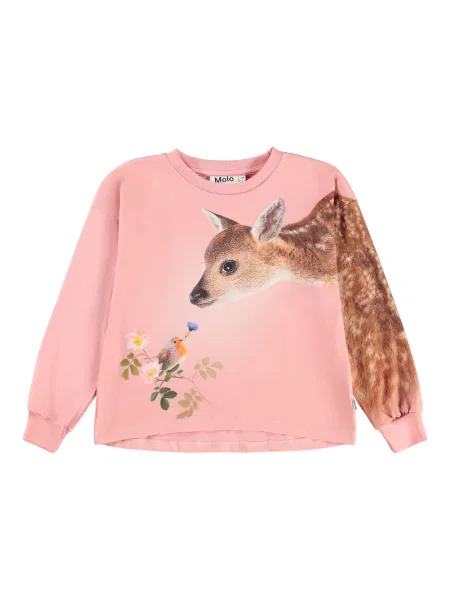 Дитячий Лонгслів Molo бавовна/еластан рожевий