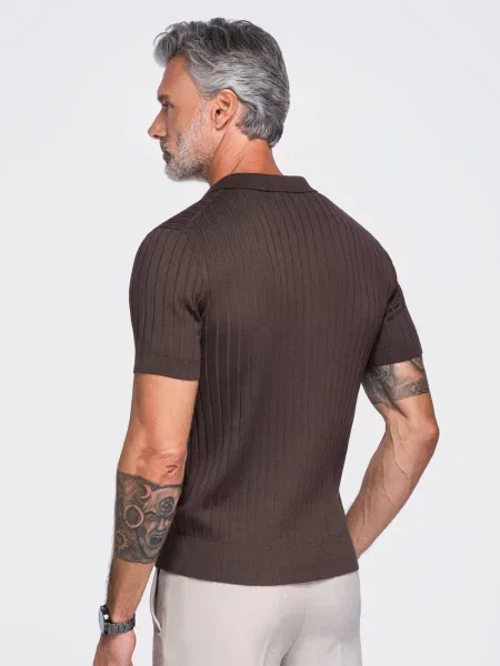 Polo majica Ombre smeđa
