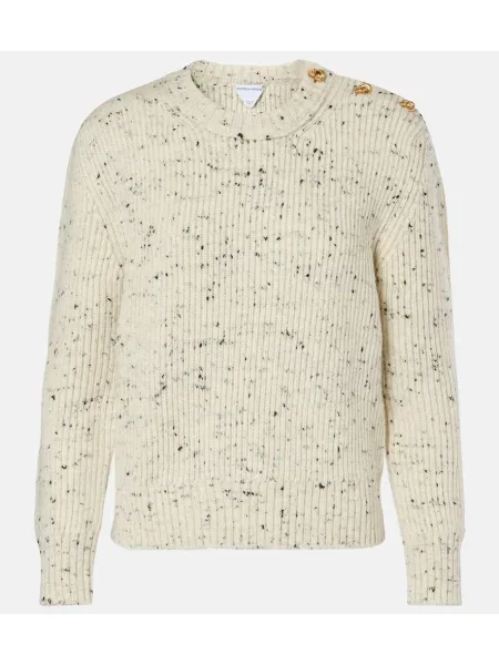 Pulover Bottega Veneta de lână alb