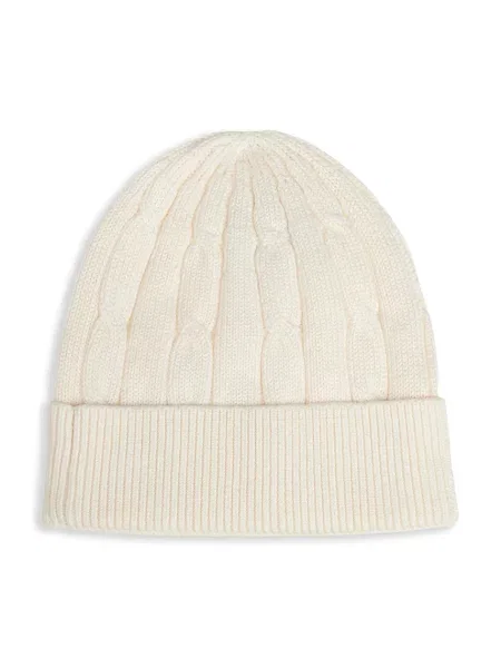 Tommy Hilfiger шапка beanie за деца от бежово