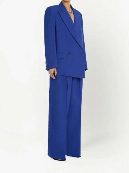 Marynarka Alexander Mcqueen asymetryczna niebieska