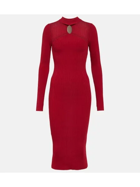 Midi obleka Simkhai povodcem rdeča