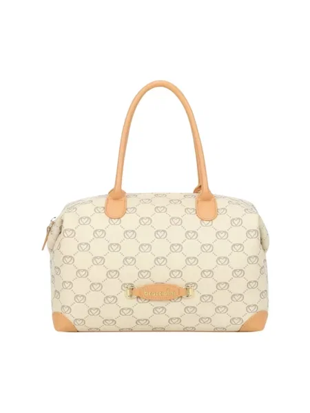 Torebka bucket Braccialini skórzana beżowa