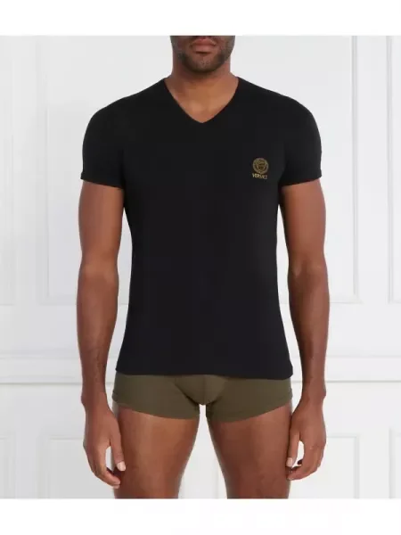 Versace Tricou | stretch negru