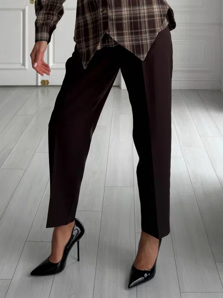 Класичні штани Jadone Fashion Ziora_chocolate коричневий