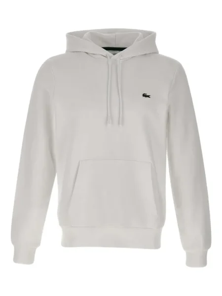 Hanorac cu glugă Lacoste alb