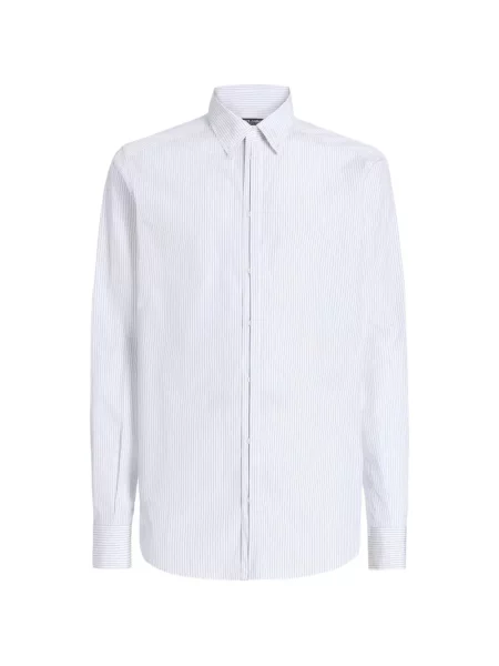 Cămașă Dolce & Gabbana cu dungi din poplin alb